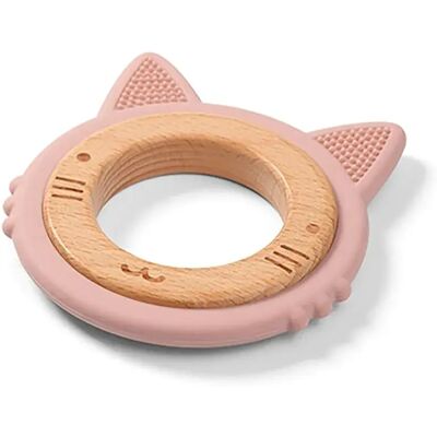 Babyono Gattino Di Legno E Dentaruolo Silicone Multicolor One Size Babyono Gattino Di Legno E Dentaruolo Silicone Multicolor One Size