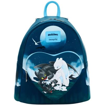 Loungefly Zaino Con Scena ``dragon Trainer`` Di Sdentato E Furia Chiara 26 Cm Black / White One Size Loungefly Zaino Con Scena ``dragon Trainer`` Di Sdentato E Furia Chiara 26 Cm Black / White One Size