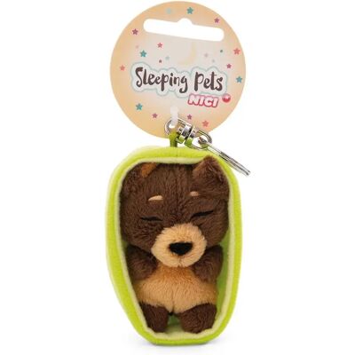 Nici - 49990 Sleeping Pets Hundenøkkelring - Brown - 8 cm - Keychain Nici - 49990 Sleeping Pets Hundenøkkelring - Brown - 8 cm - Keychain