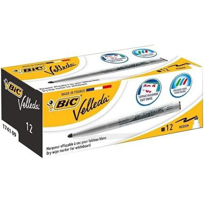 Bic Pennarello Per Lavagna Bianca Velleda 12 Unità Black One Size Bic Pennarello Per Lavagna Bianca Velleda 12 Unità Black One Size