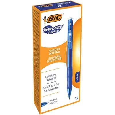 Bic Scatola 12 Penna Gelocity Blue One Size Bic Scatola 12 Penna Gelocity Blue One Size