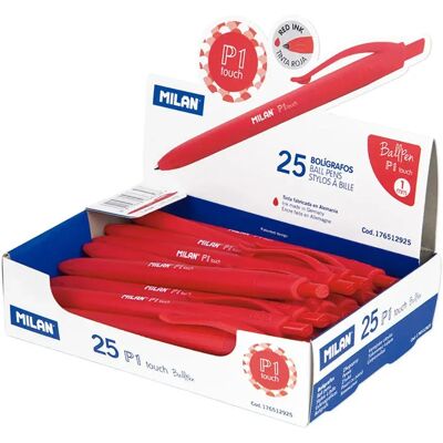 Milan Scatola 25 Penne P1 Touch Red One Size Milan Scatola 25 Penne P1 Touch Red One Size