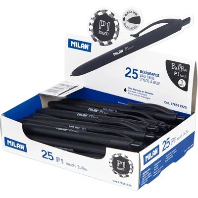 Milan Scatola 25 Penne P1 Touch Black One Size Milan Scatola 25 Penne P1 Touch Black One Size