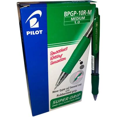 Pilot Penna Super Grip 12 Unità Green One Size Pilot Penna Super Grip 12 Unità Green One Size