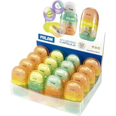 Milan Scatola Di Visualizzazione 16 Capsule Gomma Con Temperamatite Serie New Look Multicolor One Size Milan Scatola Di Visualizzazione 16 Capsule Gomma Con Temperamatite Serie New Look Multicolor One Size