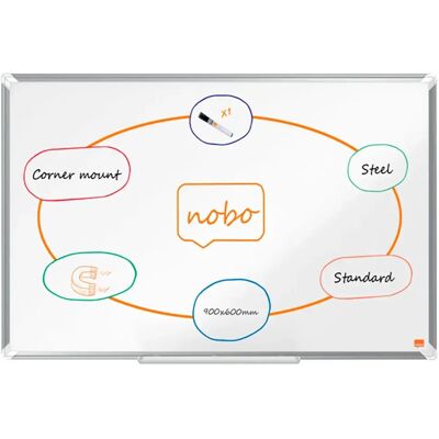 Nobo Tavola Laccata Acciaio Premium Plus 900x600 Mm Nobo Tavola Laccata Acciaio Premium Plus 900x600 Mm