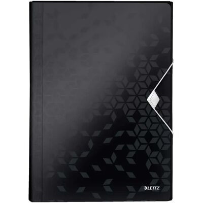 Leitz Cartella A Fisarmonica Wow Pp A4 6 + 1 Divisori Black One Size Leitz Cartella A Fisarmonica Wow Pp A4 6 + 1 Divisori Black One Size