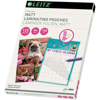 Leitz Buste Di Laminazione Satinata A Da 125 Micron 100 Unità Leitz Buste Di Laminazione Satinata A Da 125 Micron 100 Unità