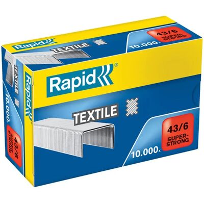 Rapid X10000 Punti Metallici Tessili Zincati Super Resistenti 3/6 Mm Rapid X10000 Punti Metallici Tessili Zincati Super Resistenti 3/6 Mm