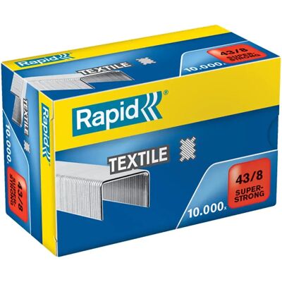 Rapid X10000 Punti Metallici Tessili Zincati Super Resistenti 3/8 Mm Rapid X10000 Punti Metallici Tessili Zincati Super Resistenti 3/8 Mm