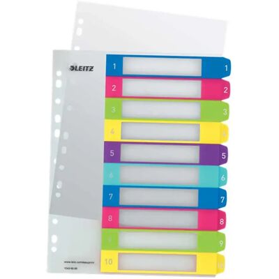 Leitz Separatori Di Indice Wow A4 Pp 1-12 Multicolor One Size Leitz Separatori Di Indice Wow A4 Pp 1-12 Multicolor One Size