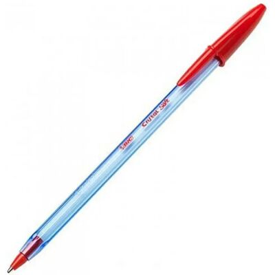 Bic Penna Cristal Soft 50 Unità Red One Size Bic Penna Cristal Soft 50 Unità Red One Size