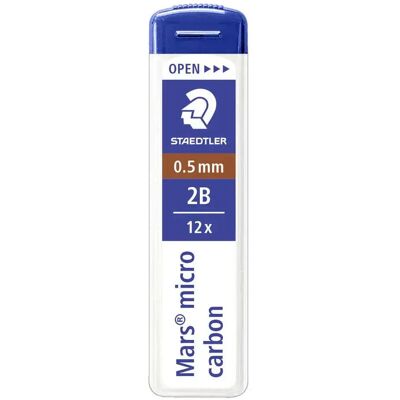 Staedtler Mine Di Ricambio Micro Carbon 250 2b 12 Unità 12 Unità Black One Size Staedtler Mine Di Ricambio Micro Carbon 250 2b 12 Unità 12 Unità Black One Size
