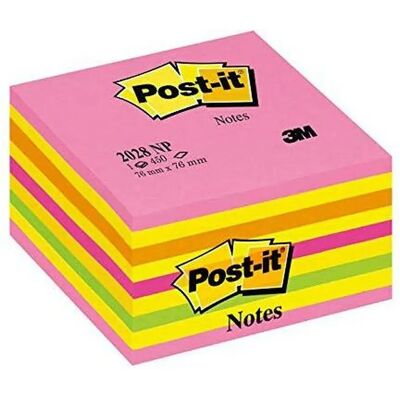 Post It Adesivi 76x76 Mm Cube 450 Sheets Neon Pink One Size Post It Adesivi 76x76 Mm Cube 450 Sheets Neon Pink One Size