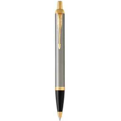 Parker Penna Im Brushed Metal Blue Retractable Push Button Tip Medium Parker Penna Im Brushed Metal Blue Retractable Push Button Tip Medium