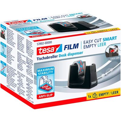 Tesa Dispenser Da Tavolo Easy Cut Smart Per Nastro Adesivo Black One Size Tesa Dispenser Da Tavolo Easy Cut Smart Per Nastro Adesivo Black One Size
