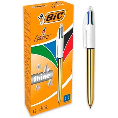 Bic Penna Retractable Medium Point Shine Colours 12 Unità Bic Penna Retractable Medium Point Shine Colours 12 Unità