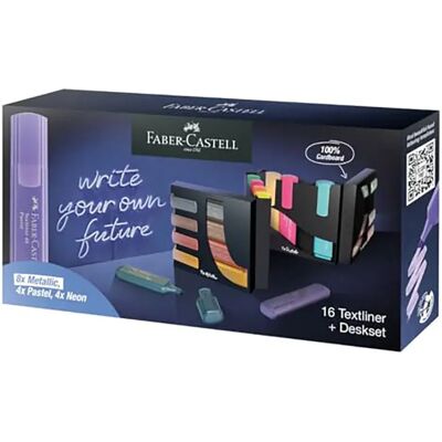 Faber Castell Pennarello 25603 Metallic & Neon Precision Chisel Tip Pastel 16 Unità Faber Castell Pennarello 25603 Metallic & Neon Precision Chisel Tip Pastel 16 Unità