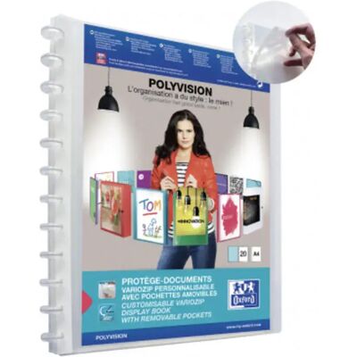 Oxford Cartella 20 Buste Polyvision Variozip White One Size Oxford Cartella 20 Buste Polyvision Variozip White One Size
