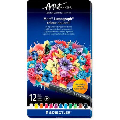 Staedtler Matita Mars Lumograph Aqua 12 Pcs Staedtler Matita Mars Lumograph Aqua 12 Pcs