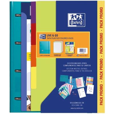 Oxford Raccoglitore Ad Anelli Europeanbinder Live & Go A4+ Multicolor One Size Oxford Raccoglitore Ad Anelli Europeanbinder Live & Go A4+ Multicolor One Size