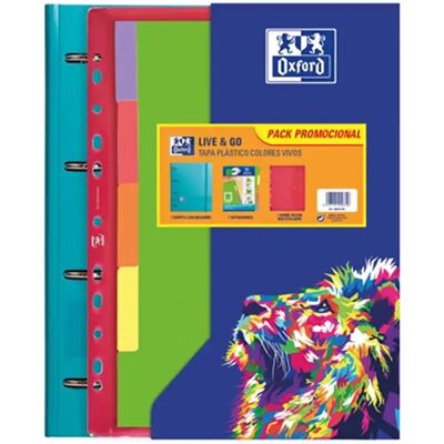 Oxford Raccoglitore Ad Anelli Live & Go Europeanbinder A4+ 5x5 10 Unità Multicolor One Size Oxford Raccoglitore Ad Anelli Live & Go Europeanbinder A4+ 5x5 10 Unità Multicolor One Size