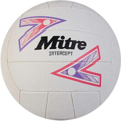 Mitre Palla Da Netball Intercept White / Purple / Pink 5 Mitre Palla Da Netball Intercept White / Purple / Pink 5