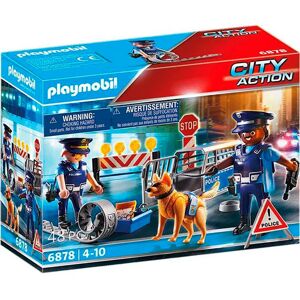 Playmobil Figura Del Posto Di Blocco Della Polizia (6878) Playmobil Figura Del Posto Di Blocco Della Polizia (6878)