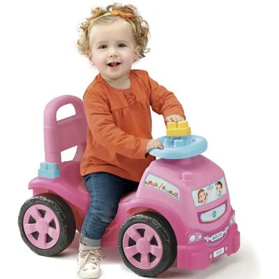 Molto Cavalcabile Pink Truck Rails With 10 Blocks Molto Cavalcabile Pink Truck Rails With 10 Blocks