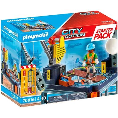 Playmobil Starter Pack Costruzione Con Gru Playmobil Starter Pack Costruzione Con Gru