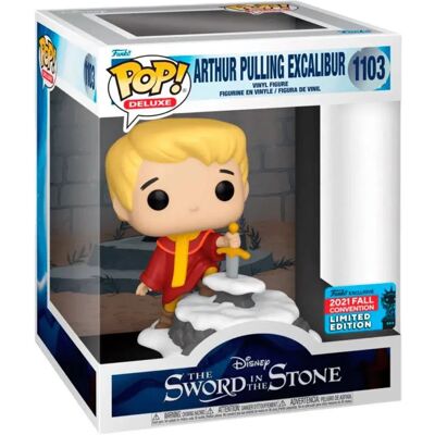 Funko Figura Esclusiva Di Artù Che Estrae Excalibur La Spada Nella Roccia Disney Deluxe Funko Figura Esclusiva Di Artù Che Estrae Excalibur La Spada Nella Roccia Disney Deluxe