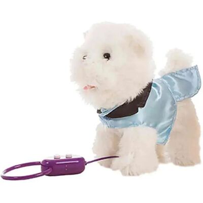 Cane di Peluche Animato Bianco 22cm - Giocattolo Cane di Peluche Animato Bianco 22cm - Giocattolo