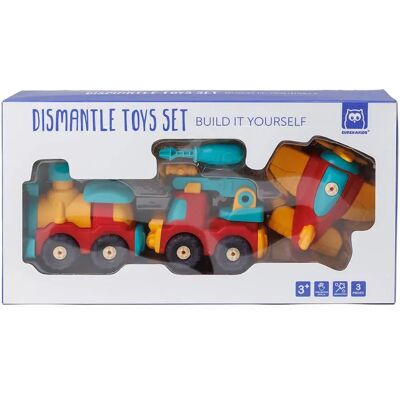 Eurekakids Set Di 3 Veicoli Da Costruire Con Un Cacciavite Manuale Eurekakids Set Di 3 Veicoli Da Costruire Con Un Cacciavite Manuale