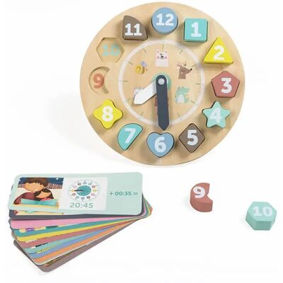 Eurekakids Orologio Da Nidificazione In Legno Con Carte Per Imparare Le Ore Eurekakids Orologio Da Nidificazione In Legno Con Carte Per Imparare Le Ore