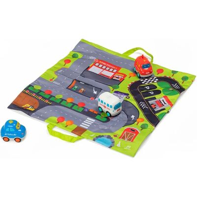 Eurekakids Tappetino Da Gioco Con 3 Macchine Eurekakids Tappetino Da Gioco Con 3 Macchine