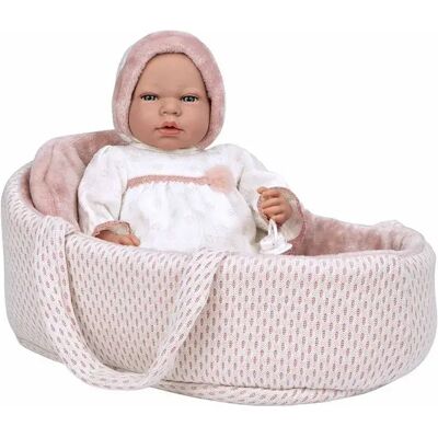 Bambola Arias Andie - 40cm Rosa con Navicella e Borsa - Bambola Bambola Arias Andie - 40cm Rosa con Navicella e Borsa - Bambola
