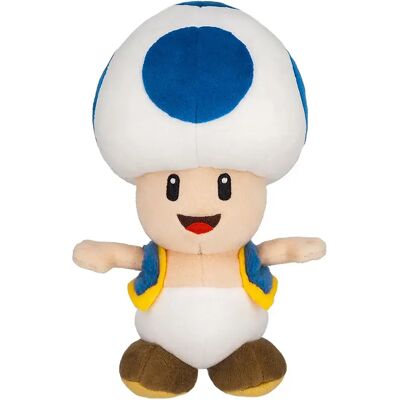 Peluche Blue Toad di Nintendo - Super Mario - 20cm - Da Collezione Peluche Blue Toad di Nintendo - Super Mario - 20cm - Da Collezione