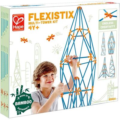 Hape Kit Flexistick: Giochi Di Costruzione Con Varie Torri Hape Kit Flexistick: Giochi Di Costruzione Con Varie Torri