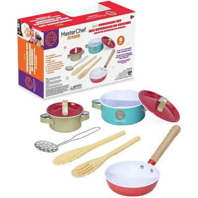 Famosa Masterchef Junior Set Di 8 Accessori Da Cucina In Metallo Famosa Masterchef Junior Set Di 8 Accessori Da Cucina In Metallo