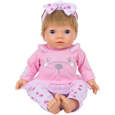 Tiny Treasures Pink Bunny Baby Blond Hair - Bambola bebe Tiny Treasures Pink Bunny Baby Blond Hair - Bambola bebe