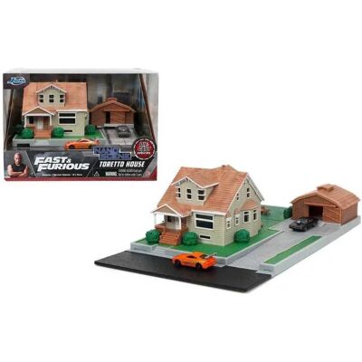 Jada Fast & Furious Casa/garage Di Toretto Con 2 Personaggi Nano Veicoli Jada Fast & Furious Casa/garage Di Toretto Con 2 Personaggi Nano Veicoli