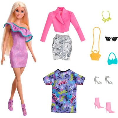 Mattel Bambola Fashionista 3 Outfit Da Sera Barbie Mattel Bambola Fashionista 3 Outfit Da Sera Barbie