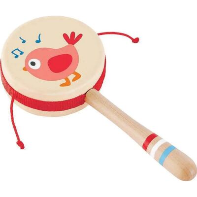 Hape Sonaglio A Forma Di Tamburo Con Uccellino Cinguettante Hape Sonaglio A Forma Di Tamburo Con Uccellino Cinguettante