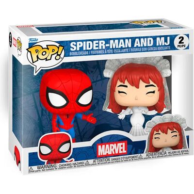 Funko Figura Di Spider-man E Mj Marvel Funko Figura Di Spider-man E Mj Marvel