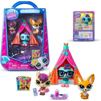 Littlest Pet Shop Pacchetto Gioco Festa In Pigiama (01037) Figure Di Animali Littlest Pet Shop Pacchetto Gioco Festa In Pigiama (01037) Figure Di Animali