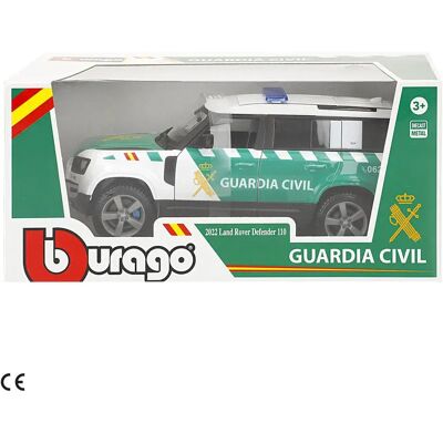 Burago Macchina Land Rover Defender Guardia Civil Green / White One Size Burago Macchina Land Rover Defender Guardia Civil Green / White One Size