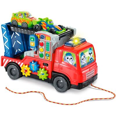 Vtech Carrello Trasportatore Di Auto Per Carico E Scarico Versione Spagnola Vtech Carrello Trasportatore Di Auto Per Carico E Scarico Versione Spagnola