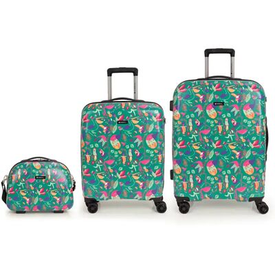 Gabol Valigia A Rotelle Vida-set Cabin/medium/wash Bag Gabol Valigia A Rotelle Vida-set Cabin/medium/wash Bag