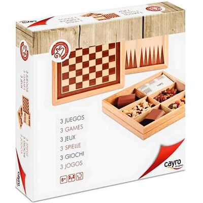 Cayro Gioco Da Tavolo Intarsiato Scacchi-dama-backgammon Cayro Gioco Da Tavolo Intarsiato Scacchi-dama-backgammon