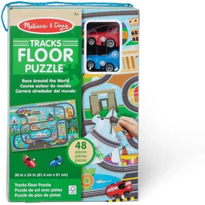 Melissa & Doug Puzzle Pista Da Corsa 8 Pezzi Melissa & Doug Puzzle Pista Da Corsa 8 Pezzi